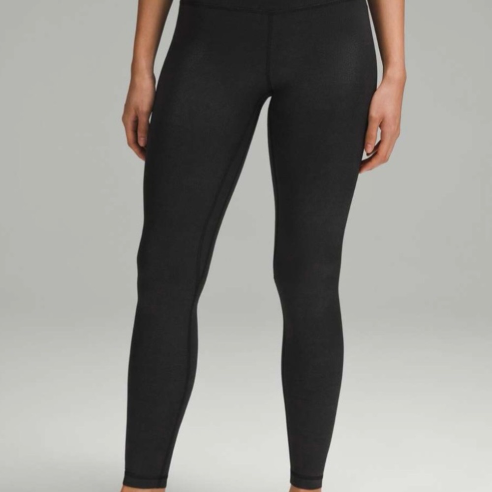 Lululemon Align Ribbed High-Rise Pant 28" *Shine Black